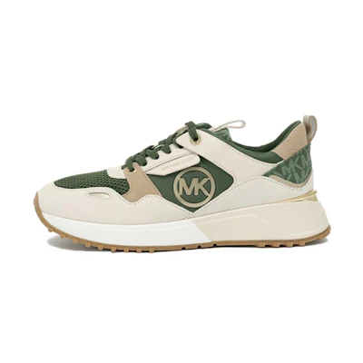 (W) MICHAEL KORS Mesh Platform Lace-Up Low-top 'Dark Green and Cream'