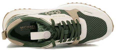 MICHAEL KORS 迈克高仕 網眼厚底系帶舒適 低幫 生活休閒鞋 女款 墨綠米白色 Purchase MICHAEL KORS 迈克高仕 網眼厚底系帶舒適 低幫 生活休閒鞋 女款 墨綠米白色