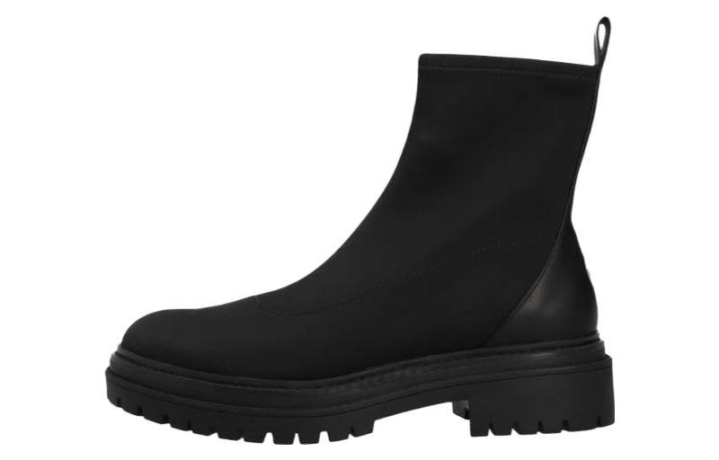 (W) MICHAEL KORS MICHAEL Leather Slip-On Ankle Boots 'Black'