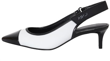 (Women) MICHAEL KORS Michael Pointed-Toe Ankle Strap Stiletto 'Black White' 40R3KUMP1D085 (Women) MICHAEL KORS Michael Pointed-Toe Ankle Strap Stiletto 'Black White' 40R3KUMP1D085