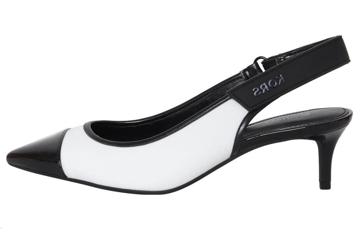 (Women) MICHAEL KORS Michael Pointed-Toe Ankle Strap Stiletto 'Black White' 40R3KUMP1D085