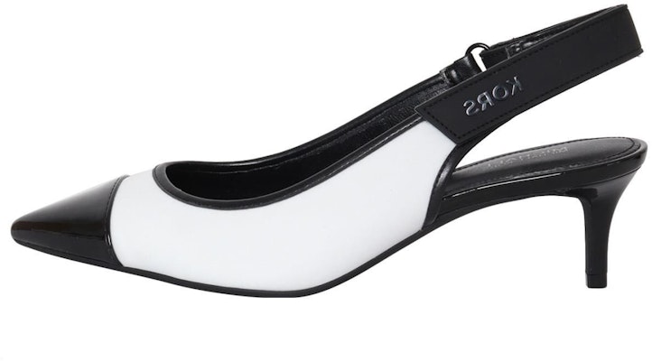 (Women) MICHAEL KORS Michael Pointed-Toe Ankle Strap Stiletto 'Black White' 40R3KUMP1D085 Buy (Women) MICHAEL KORS Michael Pointed-Toe Ankle Strap Stiletto 'Black White' 40R3KUMP1D085