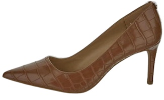 (Women) MICHAEL KORS Michael Pointed Toe Slip-On Stiletto 'Brown' 40R3ALMP1E230 (Women) MICHAEL KORS Michael Pointed Toe Slip-On Stiletto 'Brown' 40R3ALMP1E230