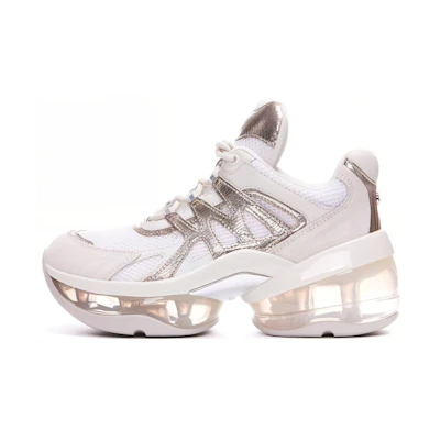 (W) MICHAEL KORS Mid-Top 'White Silver'