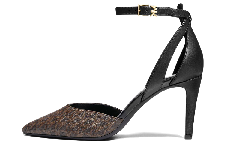 (W) MICHAEL KORS Mirabel High Heel 'Black Brown Monogram'