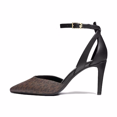 (W) MICHAEL KORS Mirabel High Heel 'Black Brown Monogram'