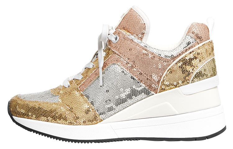 (W) MICHAEL KORS MK Georgie 'Gold and Silver Monogram'