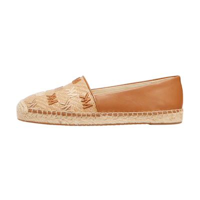 (W) MICHAEL KORS MK Kendrick 'Leather Brown Weave on White'