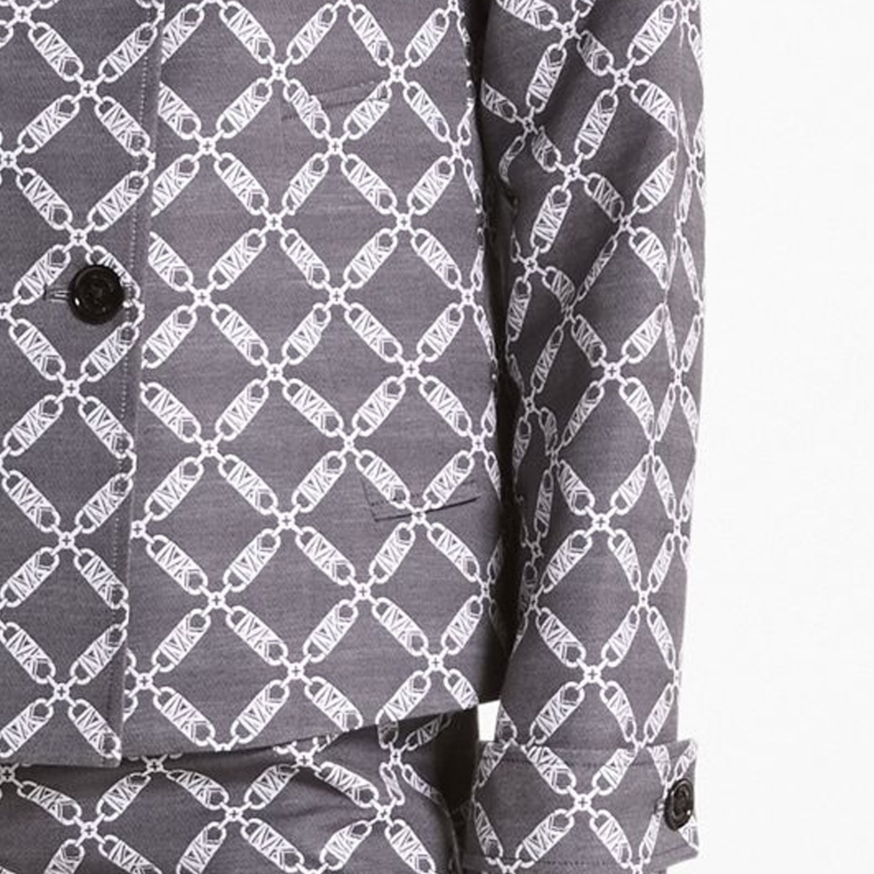 Details for (W) 迈克高仕 MMK SS24 黑色提花双排扣长袖夹克 MS420F1E0W-048