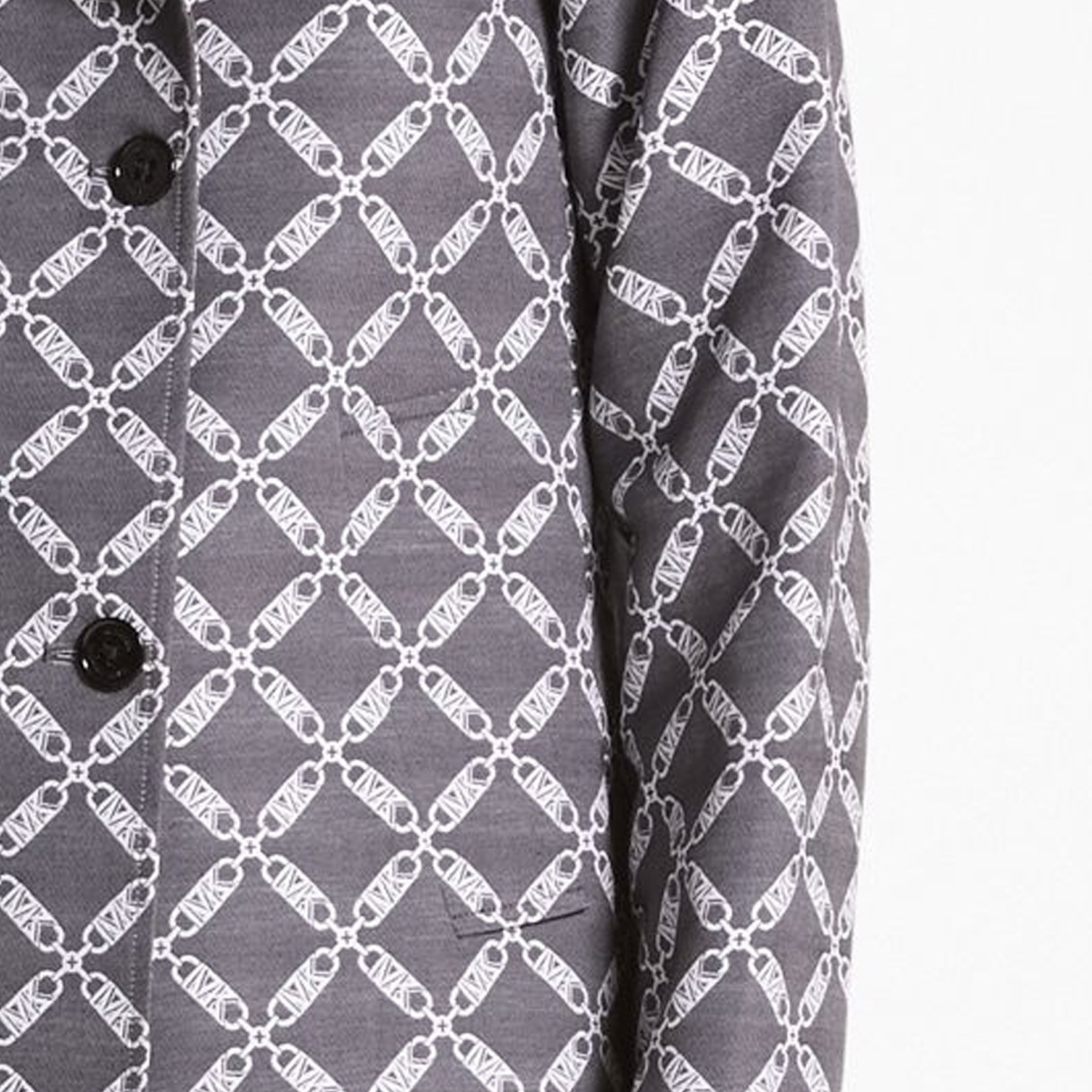 Cheap (W) 迈克高仕 MMK SS24 黑色提花双排扣长袖夹克 MS420F1E0W-048