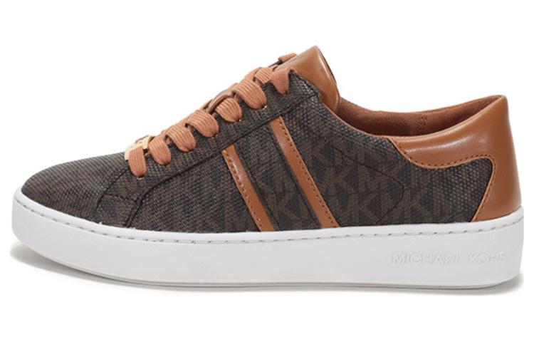 (Women) Michael Kors Monogram Low-Top Fashion Sneakers Brown. 43R1KTFS2B