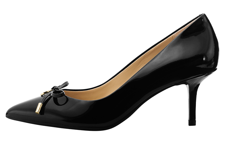 Buy (W) MICHAEL KORS Nancy Flex Tacón Medio 'Negro Patentado' 40S5NCMP1A001