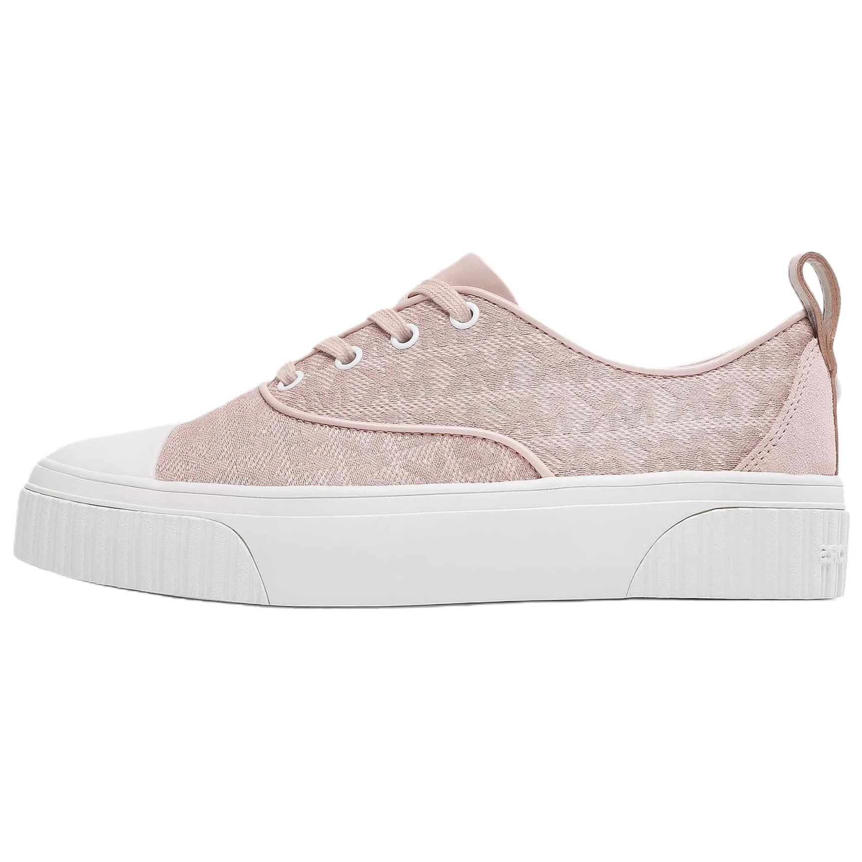 (Women) Michael Kors Ollie Pink Low-Top Casual Sneakers with Signature Pattern. 43T1OEFS1Y-SOFT-PINK