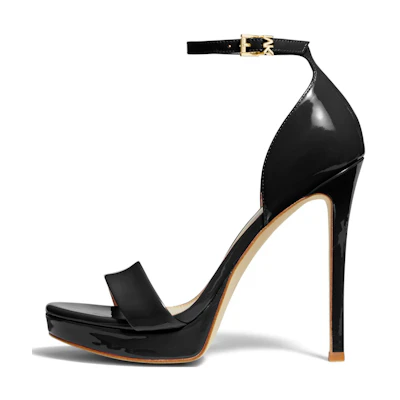 (W) MICHAEL KORS Open-Toe Heels 'Black Fashion Slides'