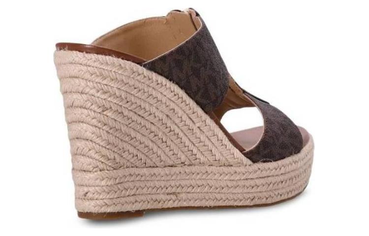 (W) MICHAEL KORS Open Toe Platform Wedge 'Fashion Slide Brown' 圖 4