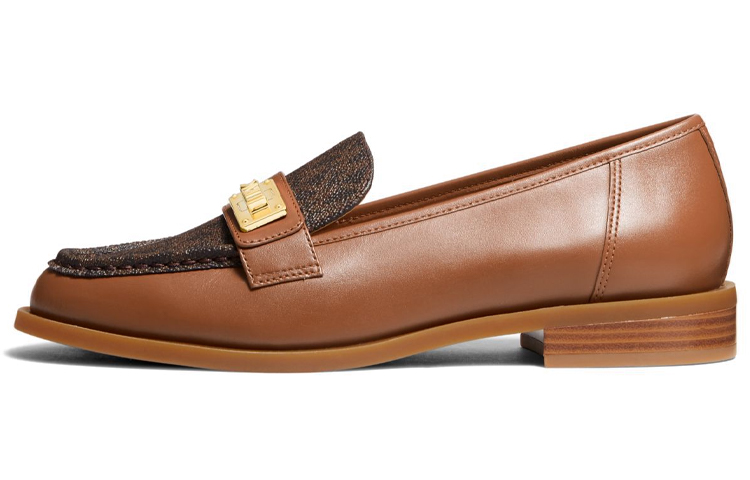 (W) MICHAEL KORS Padma Loafer 'Brown Logo Print'