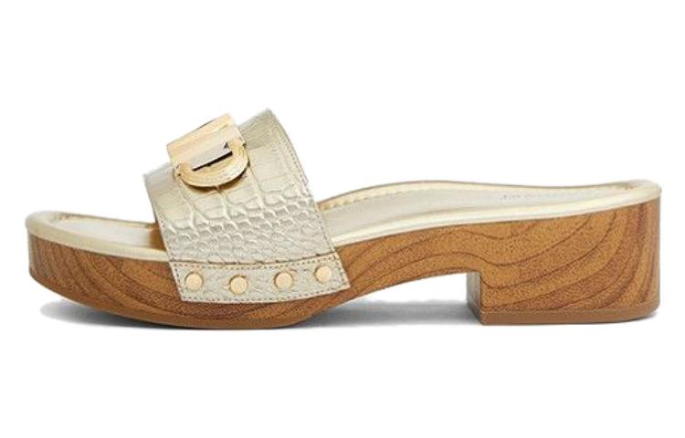 (W) MICHAEL KORS Parker 'Pale Gold Open-Toe Slide'