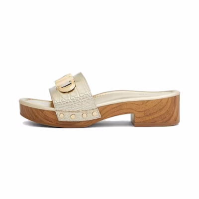 (W) MICHAEL KORS Parker 'Pale Gold Open-Toe Slide'