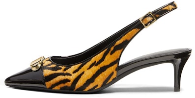 (Women) MICHAEL KORS Parker Flex Black Yellow 'Tiger Print Low-Heel' 40F2PKMG1H (Women) MICHAEL KORS Parker Flex Black Yellow 'Tiger Print Low-Heel' 40F2PKMG1H