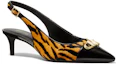 Order (W) MICHAEL KORS Parker Flex Hitam Kuning 'Sepatu Heels Rendah Print Harimau' 40F2PKMG1H