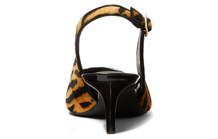Lookbook (W) MICHAEL KORS Parker Flex Hitam Kuning 'Sepatu Heels Rendah Print Harimau' 40F2PKMG1H