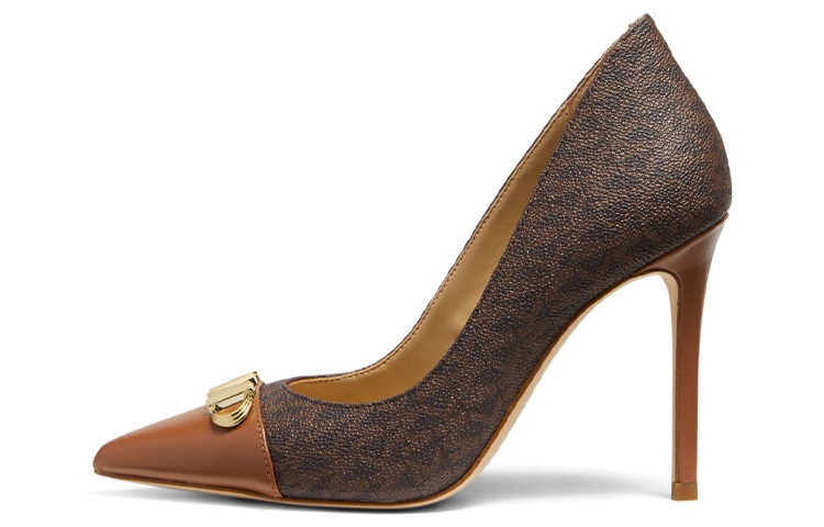 (W) MICHAEL KORS Parker High Heel Canvas 'Brown Print'