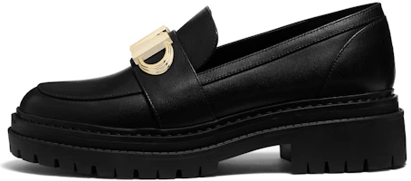 (Women) MICHAEL KORS Parker Loafers 'Black Leather Logo' 40F2PKFP1L001 (Women) MICHAEL KORS Parker Loafers 'Black Leather Logo' 40F2PKFP1L001