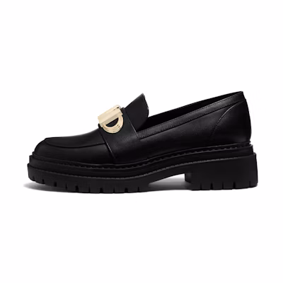 (W) MICHAEL KORS Parker Loafers 'Black Leather Logo'