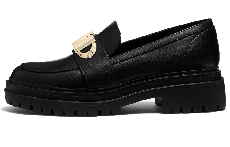 (Women) MICHAEL KORS Parker Loafers 'Black Leather Logo' 40F2PKFP1L001