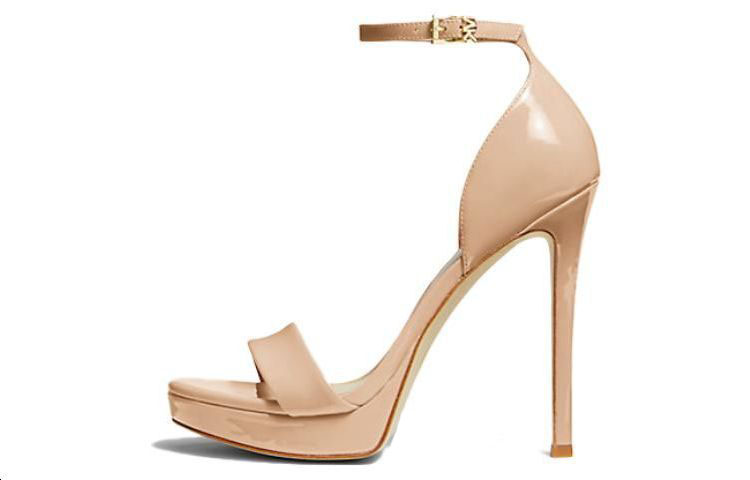 (Women) MICHAEL KORS Patent Leather Comfort Fashion Sandal 'Beige' 40S2JOHA1A1716