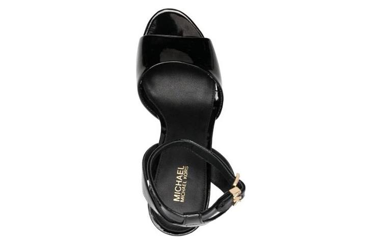 (W) MICHAEL KORS Patent Leather Fashion Slide 'Black' 圖 5