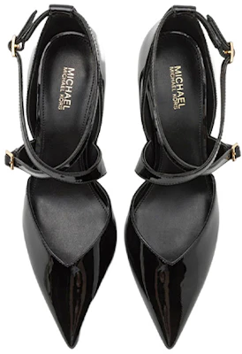 MICHAEL KORS 漆皮 尖頭搭扣 細跟高跟鞋 7.5cm 女款 黑色 Lookbook MICHAEL KORS 漆皮 尖頭搭扣 細跟高跟鞋 7.5cm 女款 黑色