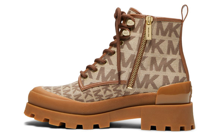 (W) MICHAEL KORS Payton Lace-Up Boot 'Beige Logo Jacquard' 圖 3