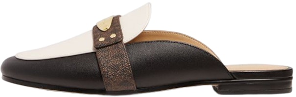 (Women) MICHAEL KORS Plate 'Colorblock Mule Sandal Black' 40T2MKFP2L064 (Women) MICHAEL KORS Plate 'Colorblock Mule Sandal Black' 40T2MKFP2L064