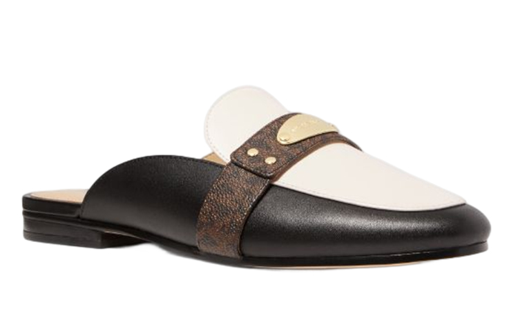 Order (W) MICHAEL KORS Plate 'Sandal Tumit Warna Blok Hitam' 40T2MKFP2L064