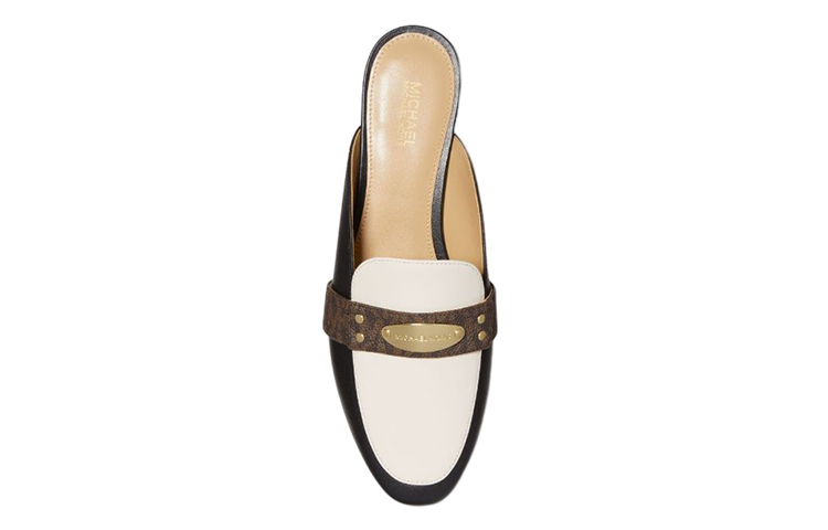 Lookbook (W) MICHAEL KORS Plate 'Sandal Tumit Warna Blok Hitam' 40T2MKFP2L064