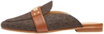 (W) MICHAEL KORS Plate 'Logo Mule Sandal - Coklat Gelap' 40T2MKFP1B212