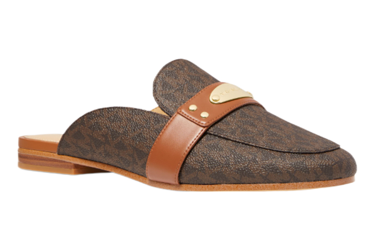 Order (Women) MICHAEL KORS Plate 'Logo Mule Sandal - Dark Brown' 40T2MKFP1B212