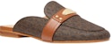 (W) MICHAEL KORS Plate 'Logo Mule Sandal - Coklat Gelap' 40T2MKFP1B212