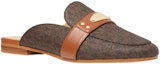 Order (W) MICHAEL KORS Plate 'Logo Mule Sandal - Coklat Gelap' 40T2MKFP1B212