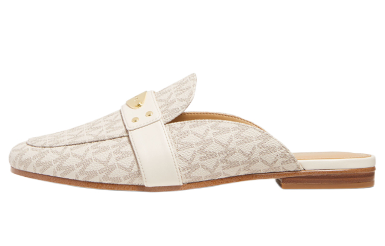 (W) MICHAEL KORS Plate Mule 'Logo Blossom White'