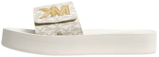 (Women) MICHAEL KORS Platform Sandal 'Fashion Logo White' 40T1MKFA1B (Women) MICHAEL KORS Platform Sandal 'Fashion Logo White' 40T1MKFA1B