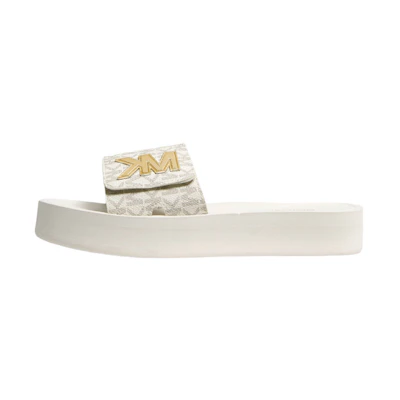 (W) MICHAEL KORS Platform Sandal 'Fashion Logo White'