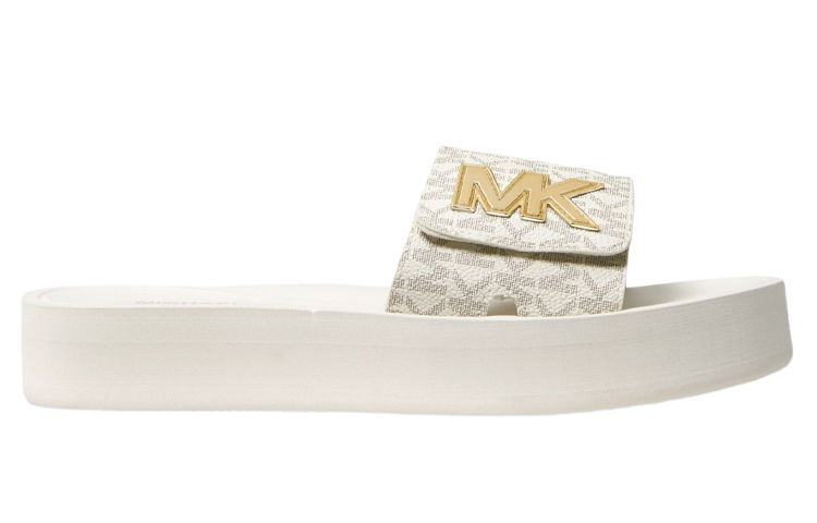 (W) MICHAEL KORS Platform Sandal 'Fashion Logo White' 圖 2
