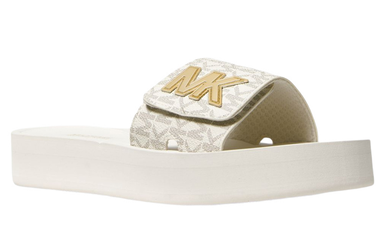 (W) MICHAEL KORS Platform Sandal 'Fashion Logo White' 圖 3