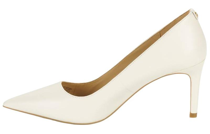 (Women) Michael Kors Pointed Toe Leather Stiletto Heels 8cm Off-White 40F2HNMP2L289