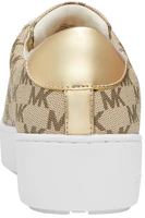 Purchase MICHAEL KORS MK Poppy 系帶老花休閒鞋 女款 淺褐色拼奶油色