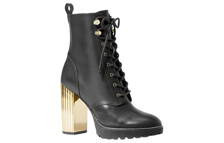 Lookbook (Women) MICHAEL KORS Porter Leather Lace-Up Boot 'Black' 40R2POHE6L