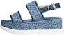 (W) MICHAEL KORS Presley 'Denim Blue Platform' Kasut Bertapak Tinggi 40S2PRFA2Y405
