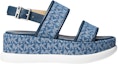Order (W) MICHAEL KORS Presley 'Denim Blue Platform' Kasut Bertapak Tinggi 40S2PRFA2Y405